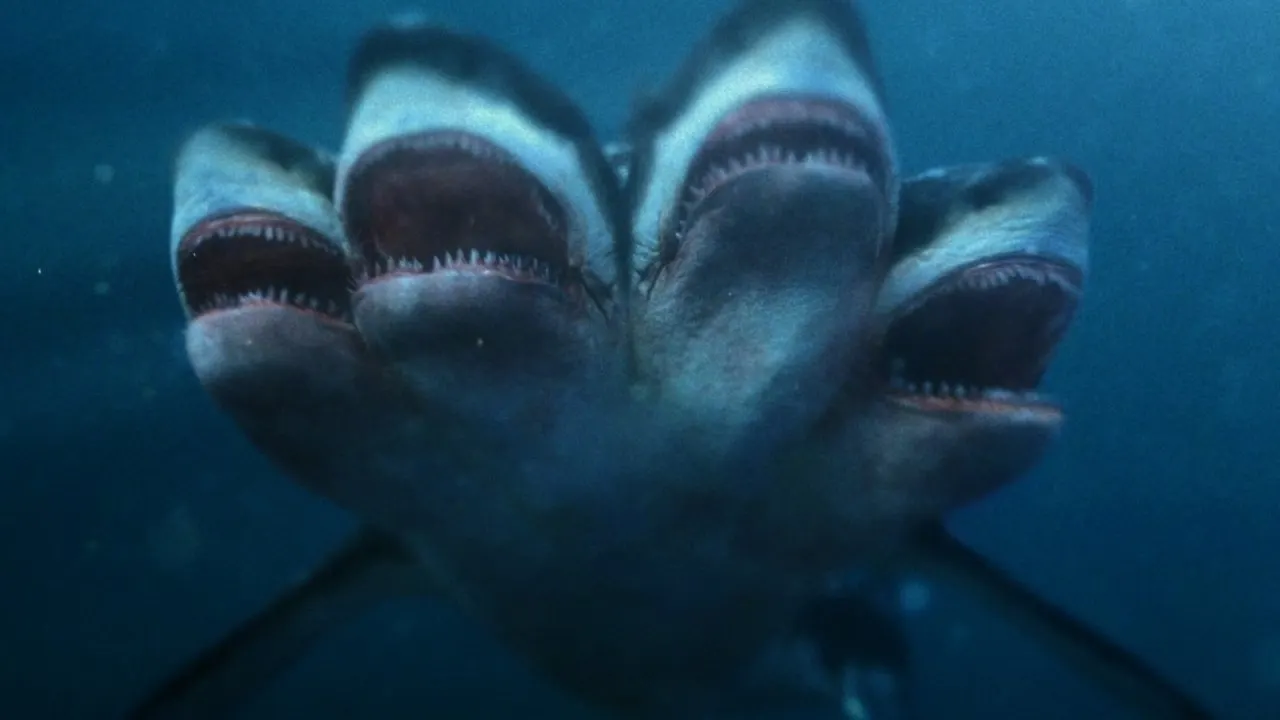5 Headed Shark Attack backdrop