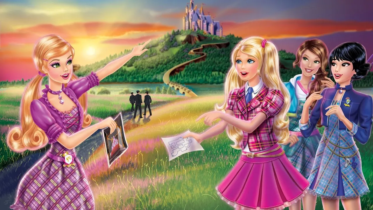 Barbie: Princess Charm School backdrop