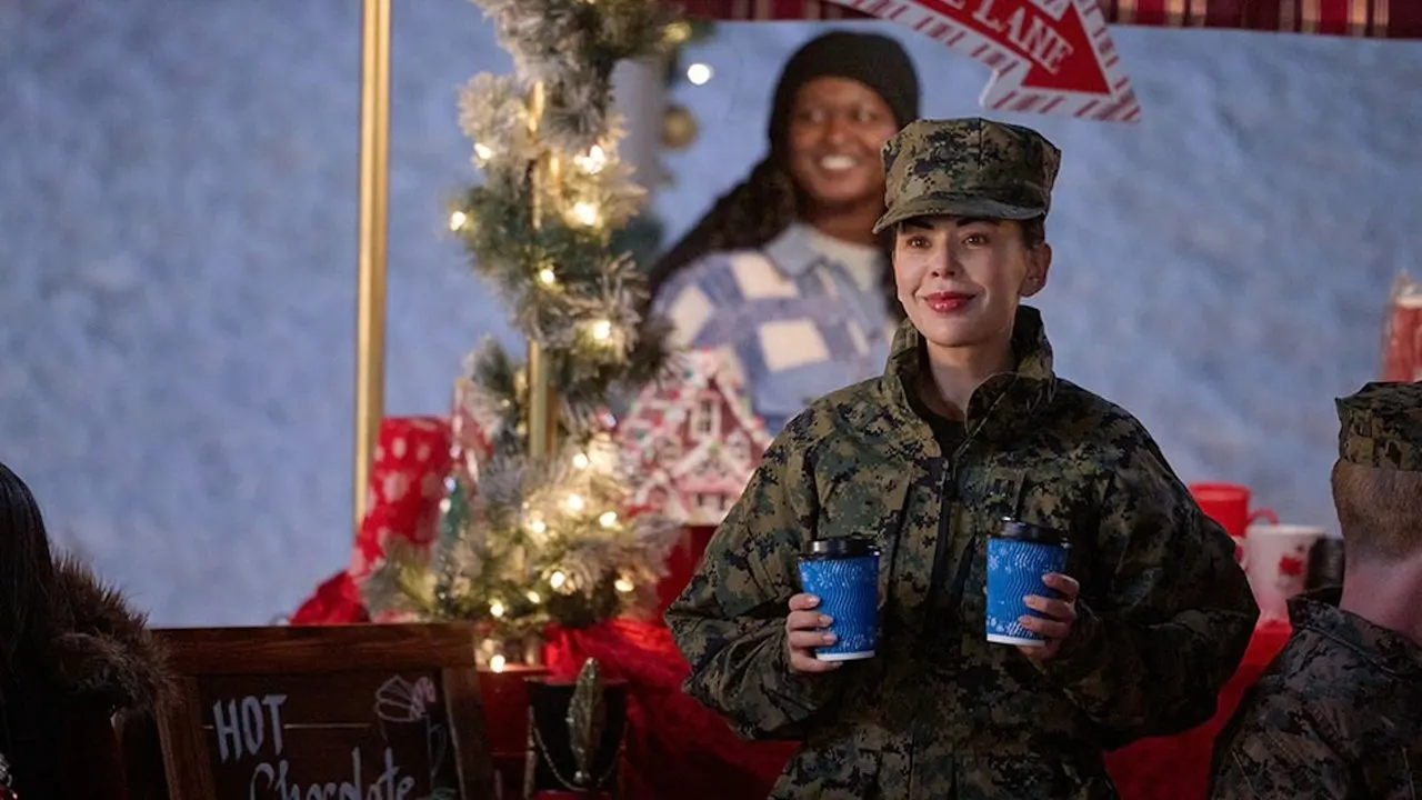 Christmas on Duty backdrop