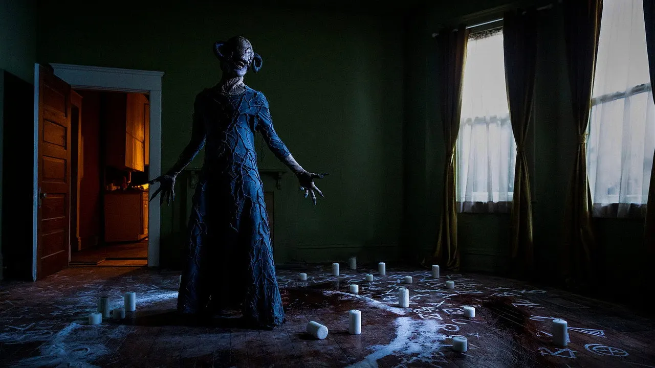 From Black backdrop
