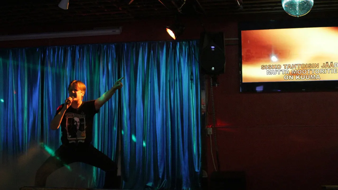 Karaoke backdrop