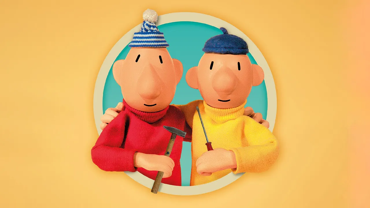 Pat and Mat in a Movie backdrop