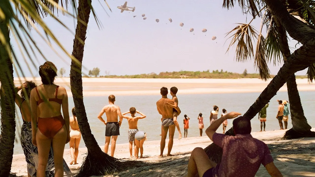 Red Island backdrop