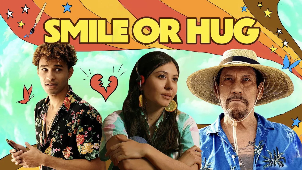 Smile or Hug backdrop