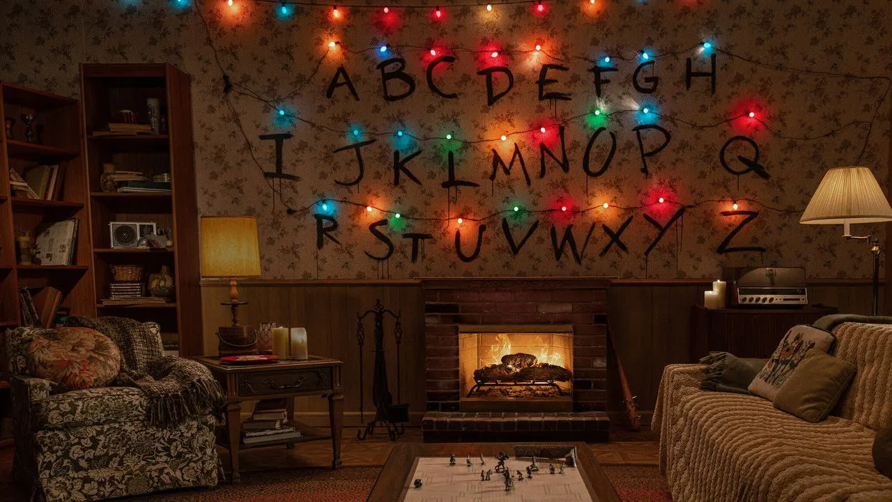 Stranger Things: Fireplace backdrop
