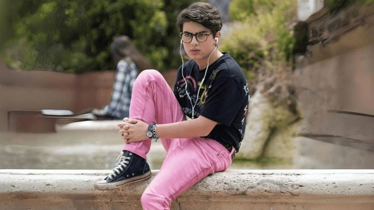 The Boy with Pink Pants backdrop