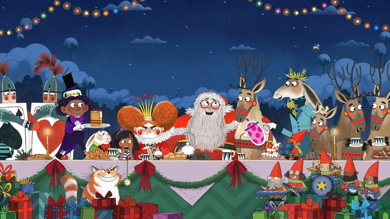 The Night Before Christmas in Wonderland backdrop
