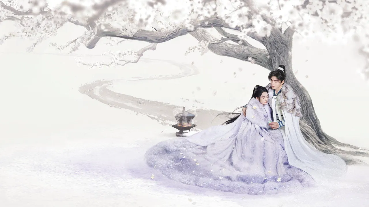 Snowy Night Timeless Love backdrop