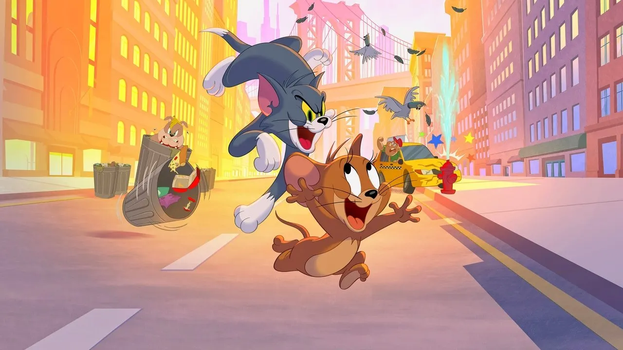 Tom and Jerry in New York backdrop