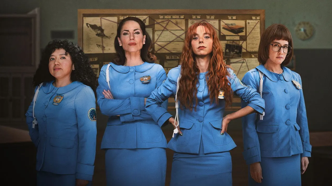 Women in Blue backdrop